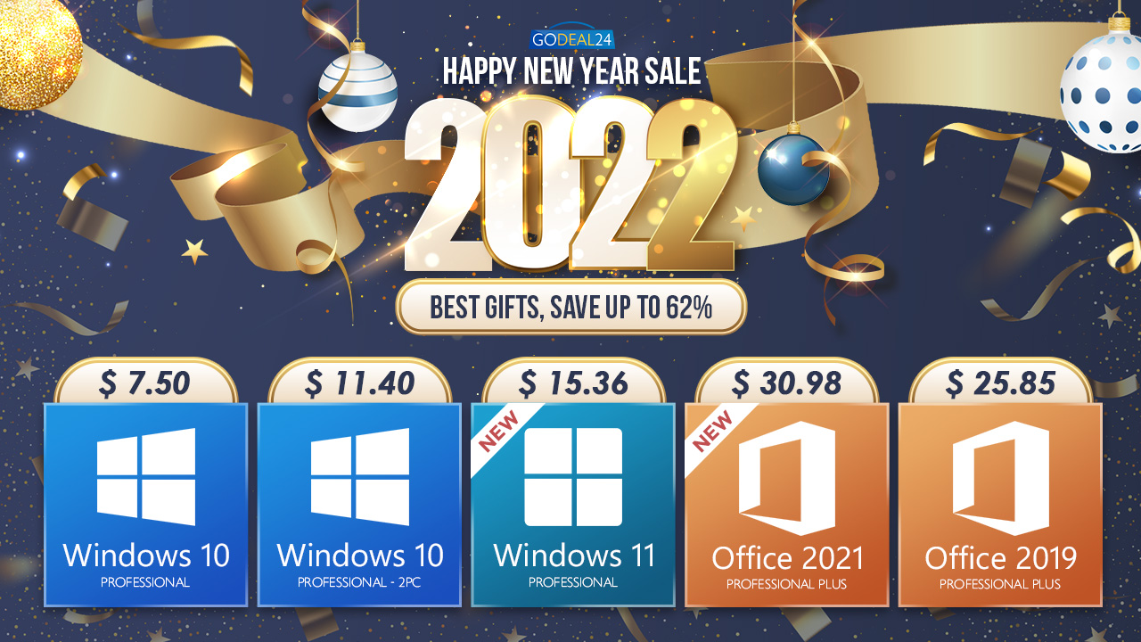 뉴 이어 판매 : Microsoft Windows 및 Office 연간 최저 가격 : $ 7.5 (Windows 11로 무료 업그레이드), 시보드 블로그